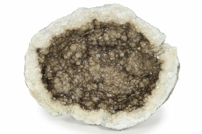 Keokuk Quartz Geode with Calcite Crystals (Half) - Missouri #239049